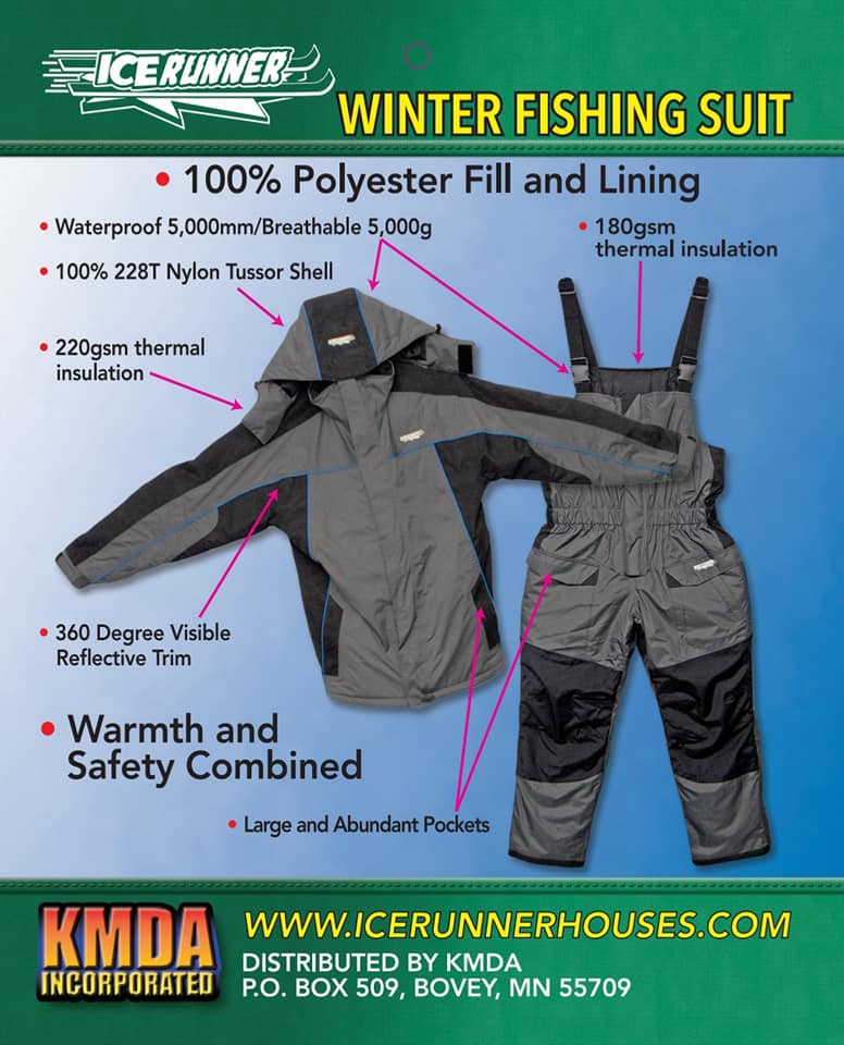 Ice Anglers LOVE the New Ice Runner Float Suits! Large Float Jacket is SOLD  OUT! - Ice Runner Fish Houses